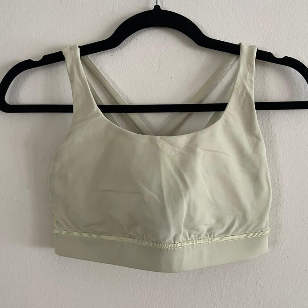 Lululemon yellow Energy bra, size 6